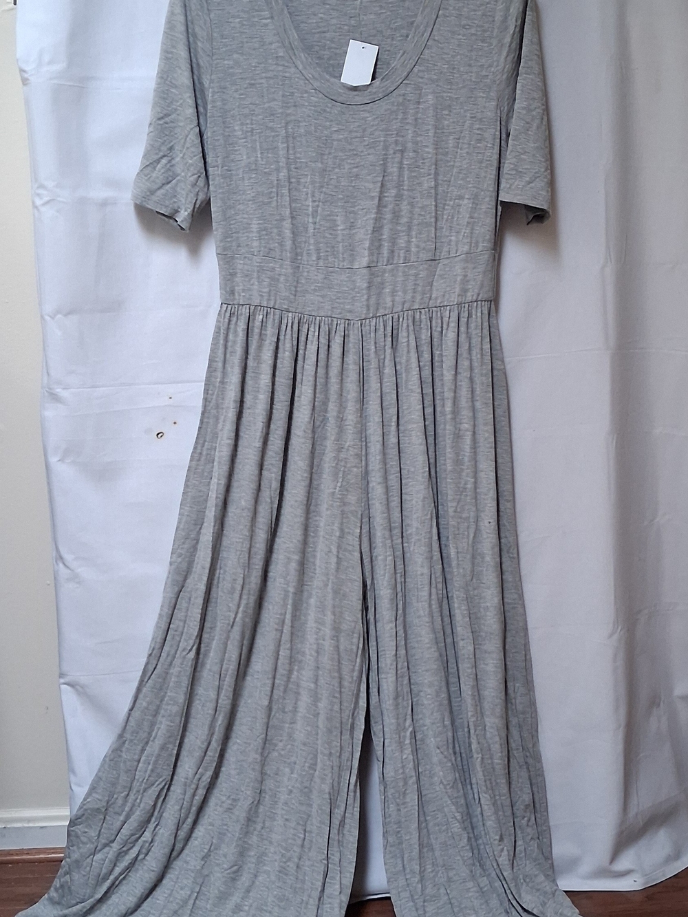 West Kei Light Gray Short Sleeve Jumpsuit